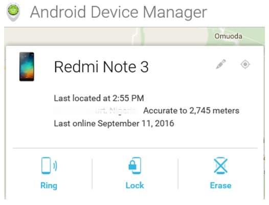 使用 Android 設備管理器查找丟失或被盜的智能手機