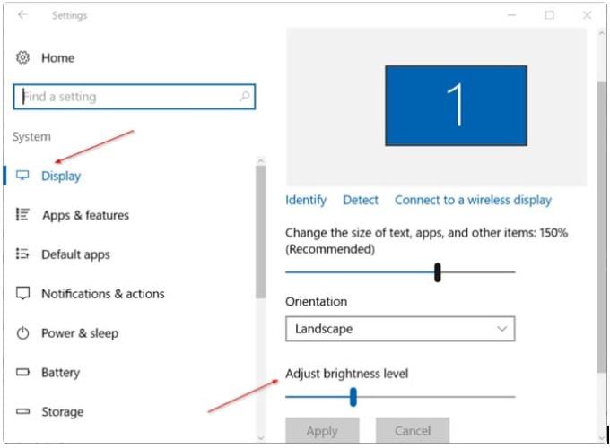 在 Windows 10 中更改屏幕亮度