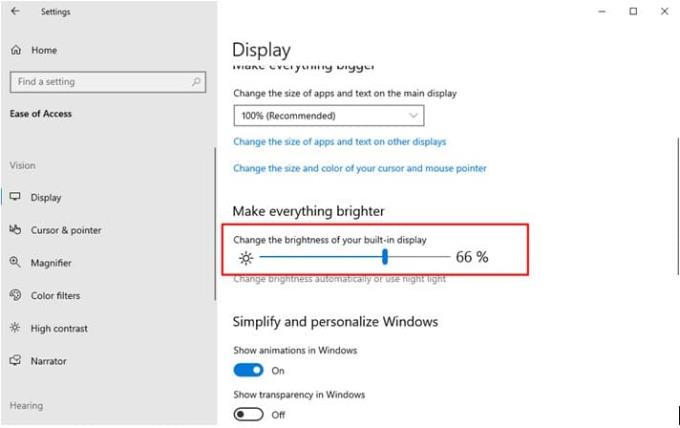 在 Windows 10 中更改屏幕亮度