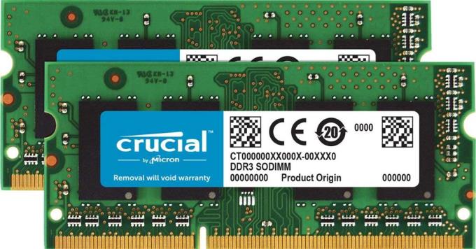 Kit Crucial de 16 GB (8 GB x 2) SODIMM de memória de 204 pinos para análise do Mac