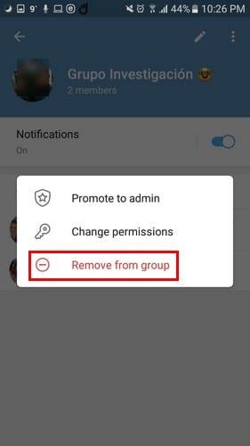 Telegramでグループを作成および削除する方法
