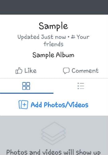 Come creare album di Facebook