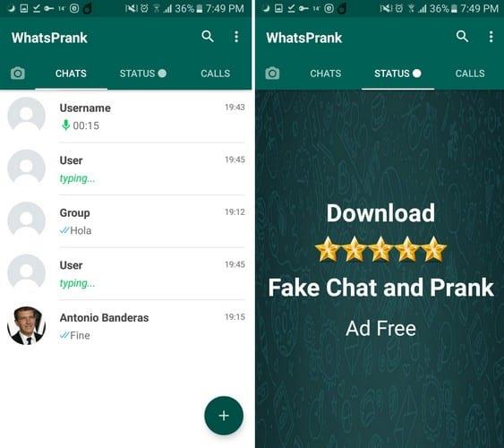 Aplicativos WhatsApp Prank