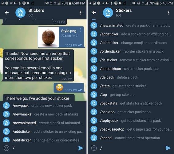 Uw eigen stickerpakket maken op Telegram