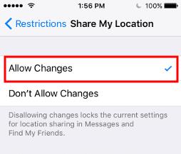 Não é possível alterar a configuração dos serviços de localização no iPhone, iPad ou iPod Touch