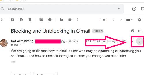 Bloquer quelqu'un sur Gmail pour arrêter le spam