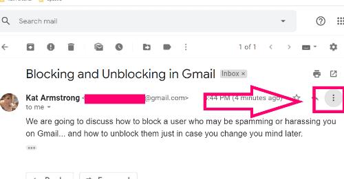 Gmailで誰かをブロックしてスパムを停止する