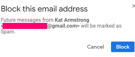 Chặn người nào đó trên Gmail để ngừng gửi thư rác