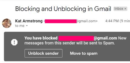 Gmailで誰かをブロックしてスパムを停止する