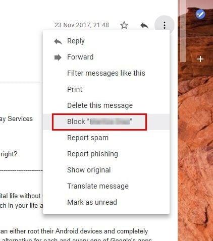 Cómo bloquear correos electrónicos en Gmail