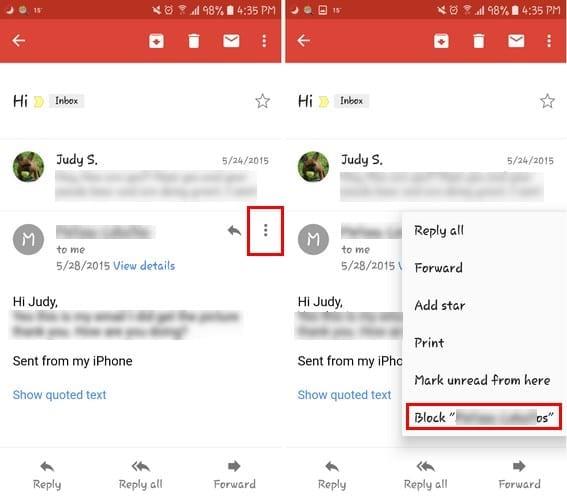 Cách chặn email trên Gmail