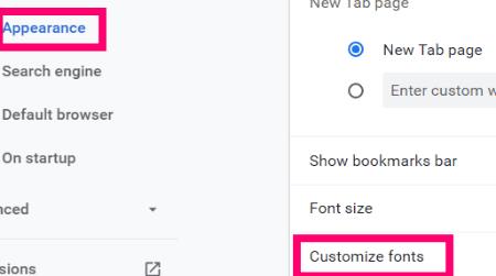 Cách thay đổi phông chữ trong Google Chrome