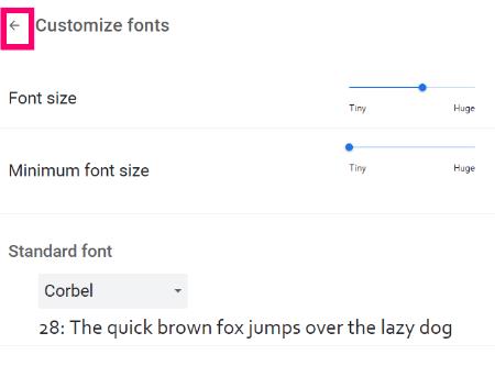 Cách thay đổi phông chữ trong Google Chrome