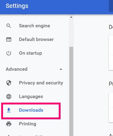 Alterar o local de download no Google Chrome