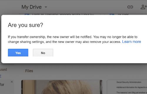 Cách chuyển tệp trên Google Drive sang tài khoản khác