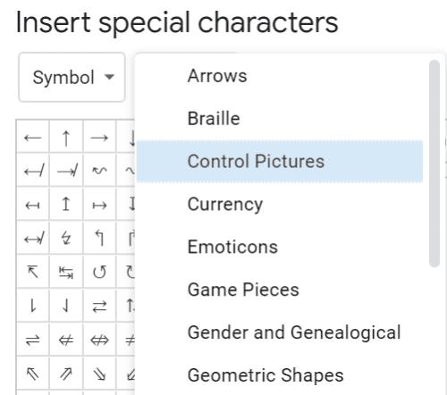 Symbolen (zoals copyright) toevoegen in Google Documenten