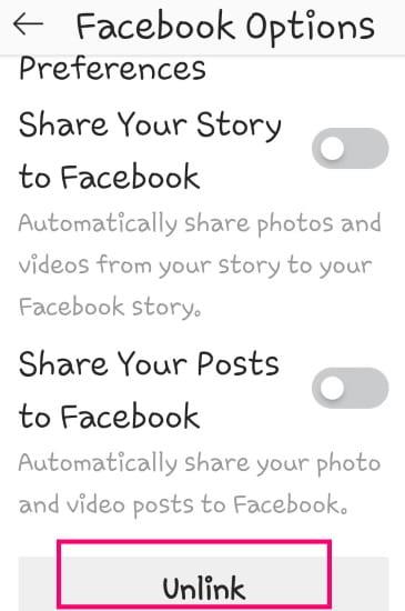 Cómo desvincular Instagram de Facebook
