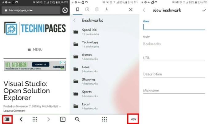 So verwenden Sie den Vivaldi-Browser auf Android