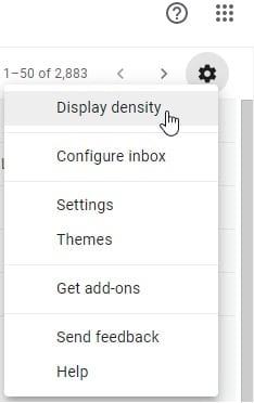 Définir Gmail en vue compacte