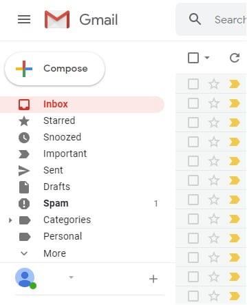 Définir Gmail en vue compacte
