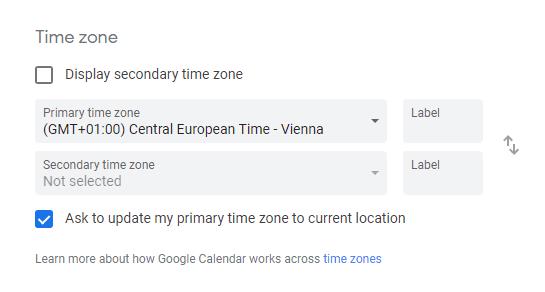 Cách thay đổi múi giờ của Gmail