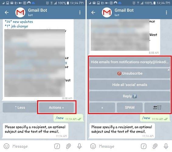 Android: toegang tot Gmail-e-mails via Telegram