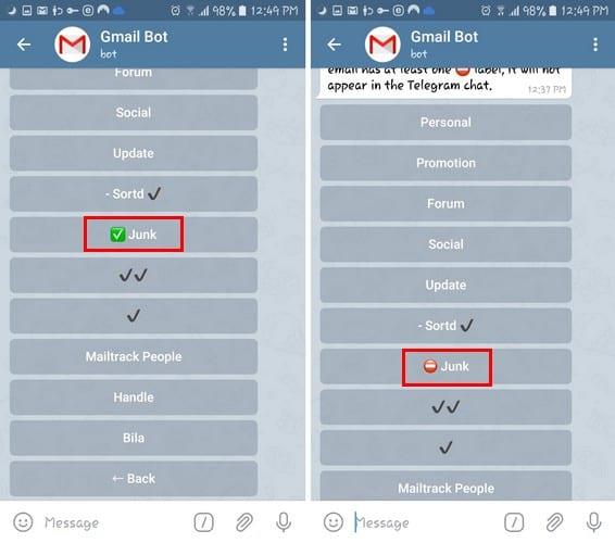 Android: accedi alle email di Gmail tramite Telegram