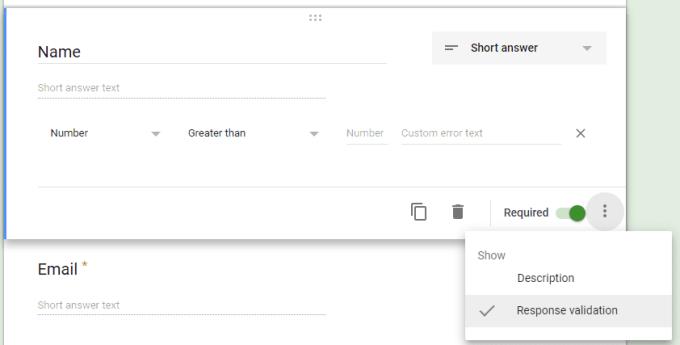 Comment utiliser la validation des données dans Google Forms