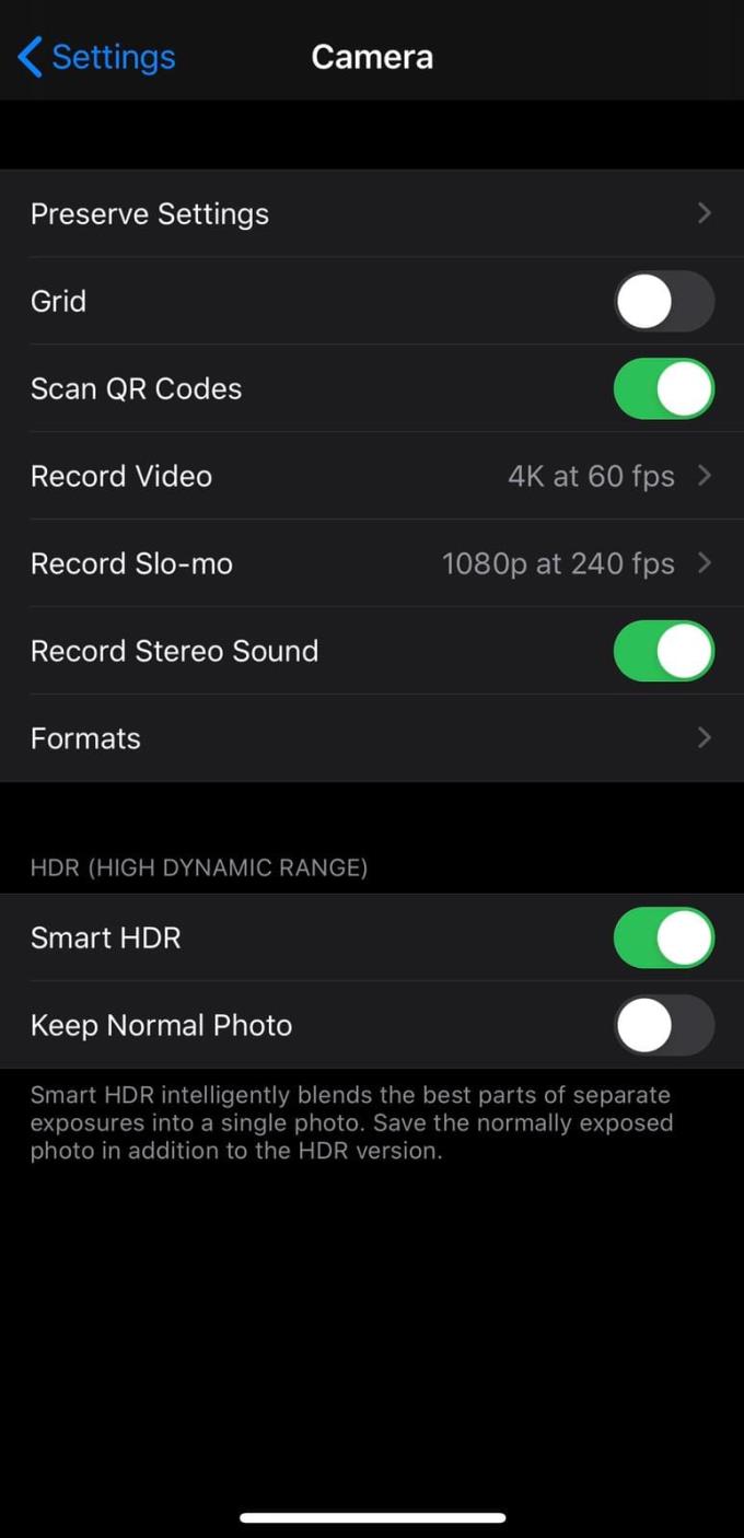 iPhone: Thay đổi độ phân giải quay video