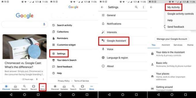 Comment trouver et effacer les commandes vocales de l'assistant Google