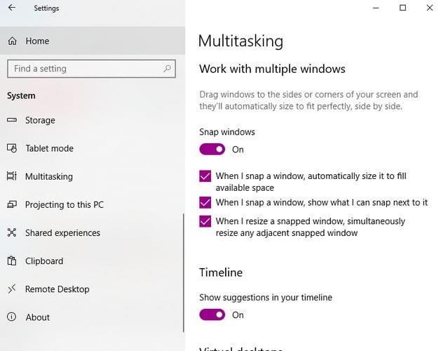 Windows10で画面を分割する方法