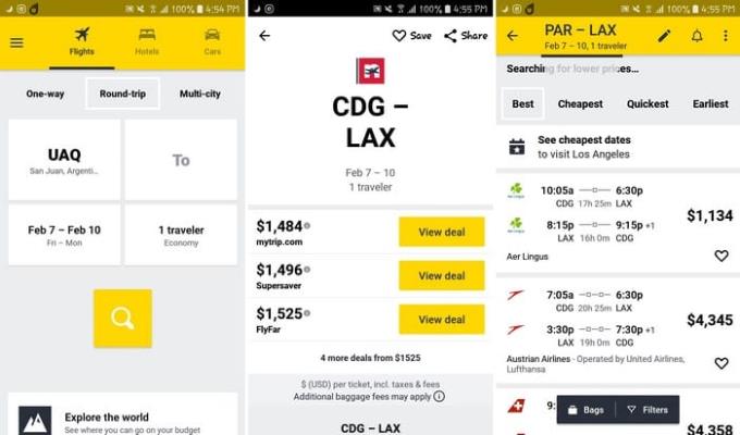 4 ứng dụng Android miễn phí để tìm chuyến bay giá rẻ