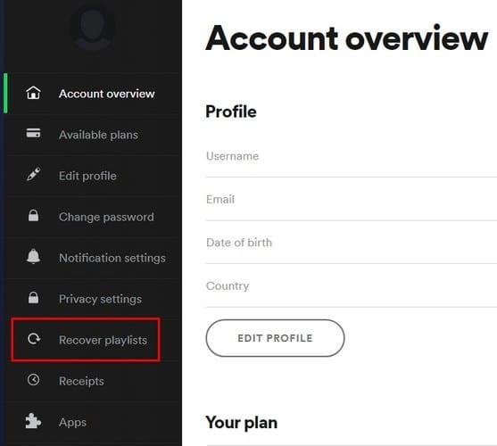 Spotify: Recuperar lista de reprodução excluída