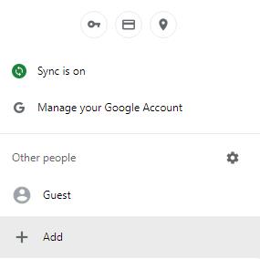 Chrome: Agregar o quitar cuentas de usuario