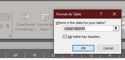 Excel：製作標題行