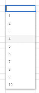 Hojas de cálculo de Google: hacer una lista desplegable