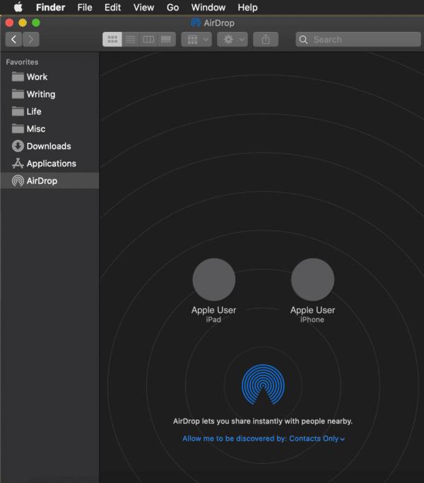 MacからiPhoneにAirDropする方法