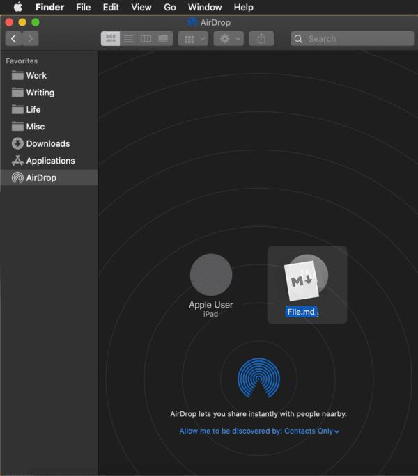 Como fazer AirDrop de Mac para iPhone