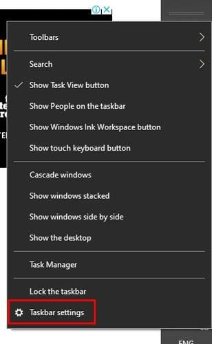Windows 10：タスクバーの場所を変更する方法