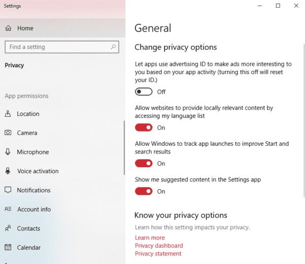 Windows 10: impedisce alle app di accedere ai contatti