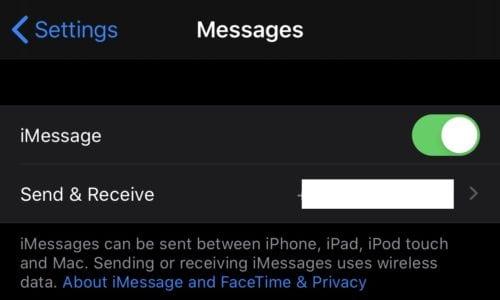 iPhone: ปิดใช้งาน iMessage