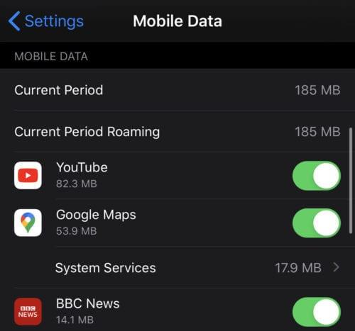 iPhone: come visualizzare le statistiche sull'utilizzo dei dati mobili