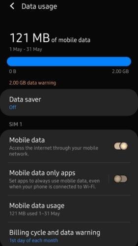 Samsung Galaxy S10: Como desligar os dados móveis