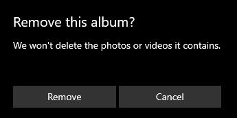 Windows 10: rimuovi un album nell'app Foto