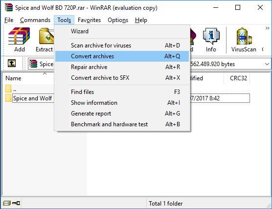 Come convertire un file RAR in ZIP