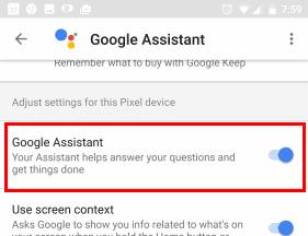 Google Pixel: Bật hoặc tắt Trợ lý Google