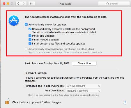 Scherm Apple-software-update uitschakelen