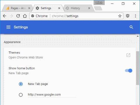 Abilita il pulsante Home in Google Chrome