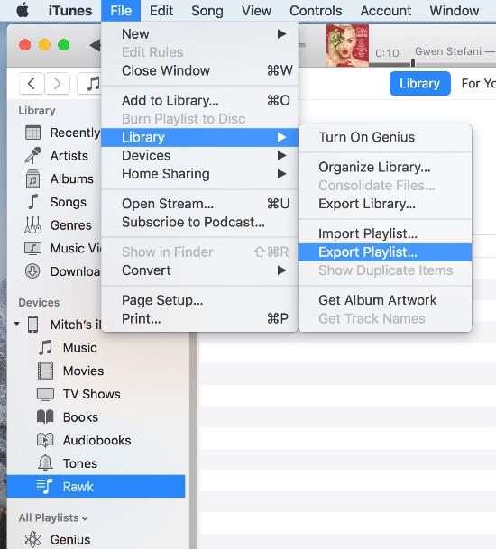 Comment copier la liste de lecture d'un iPhone, d'un iPad ou d'un iPod vers iTunes sur un ordinateur