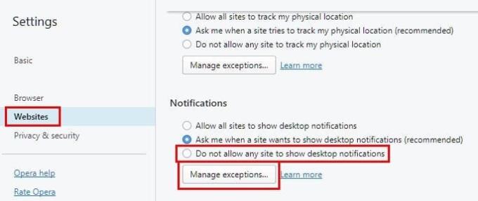 Como impedir que o Edge, Chrome, Opera e Firefox mostrem notificações